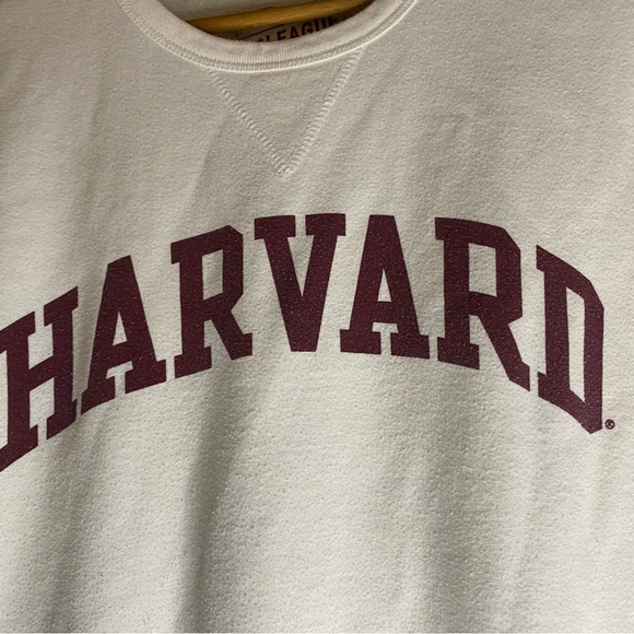 Harvard University Crewneck Pullover Sweatshirt Medium Sweater Vtg League Brand - Picture 3 of 8